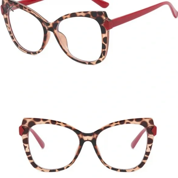 Funky FRAMES, Leopard Red glasses eyewear fashion sexy FALL optical FRAMES - Picture 2 of 2